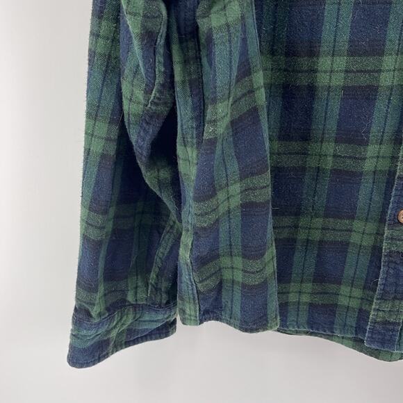 Eddie Bauer 100% cotton flannel heavy weight tartan plaid button up sz XXL - Picture 3 of 6